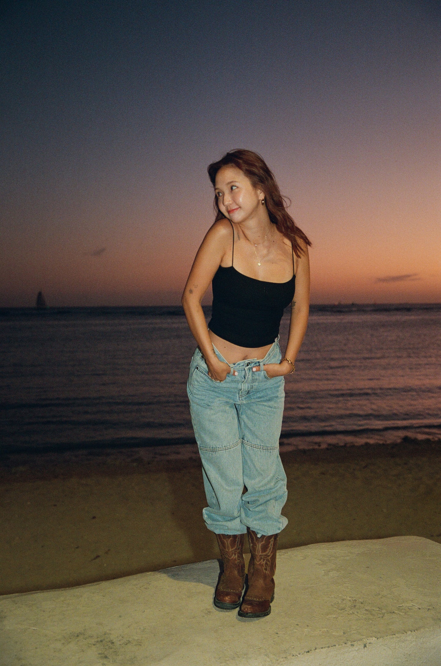 High-rise wide Denim