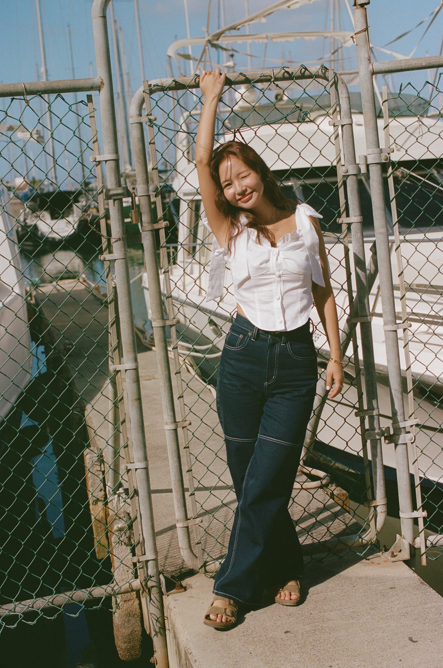 High-rise wide Denim