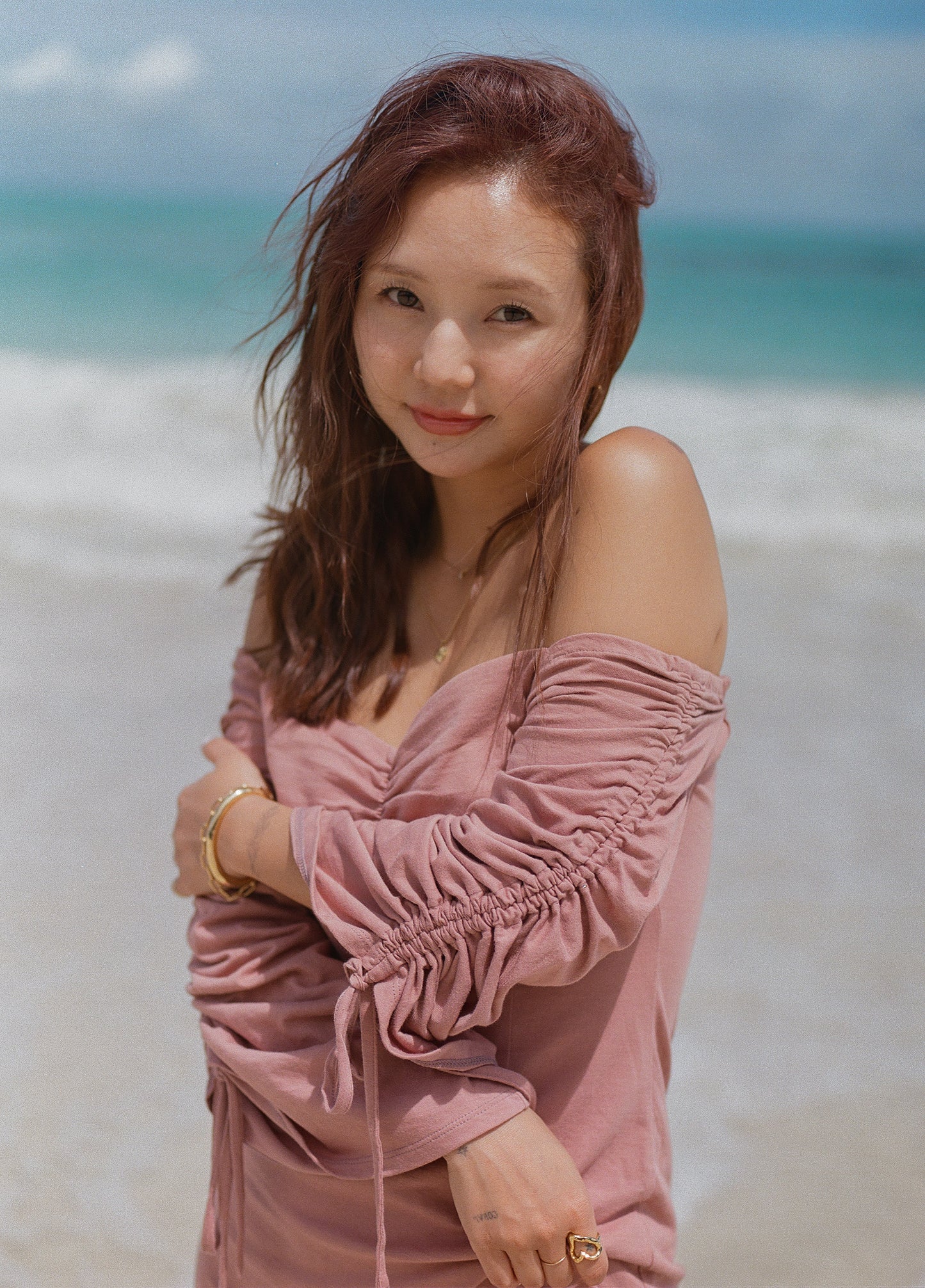 Beachy shirring dress