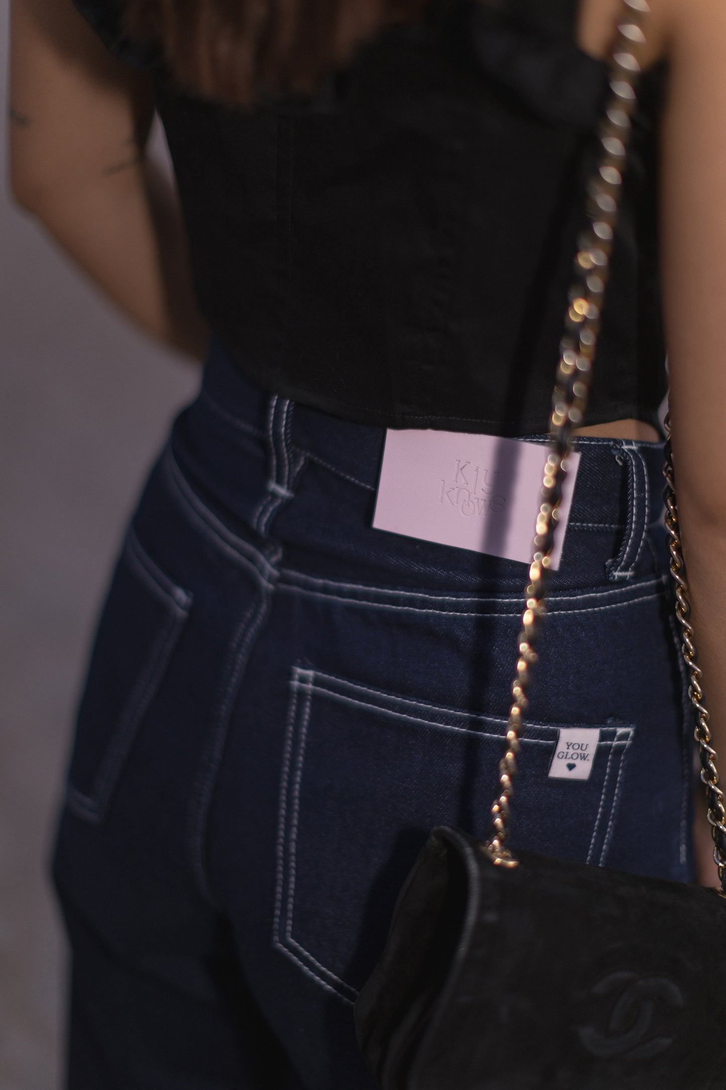 High-rise wide Denim