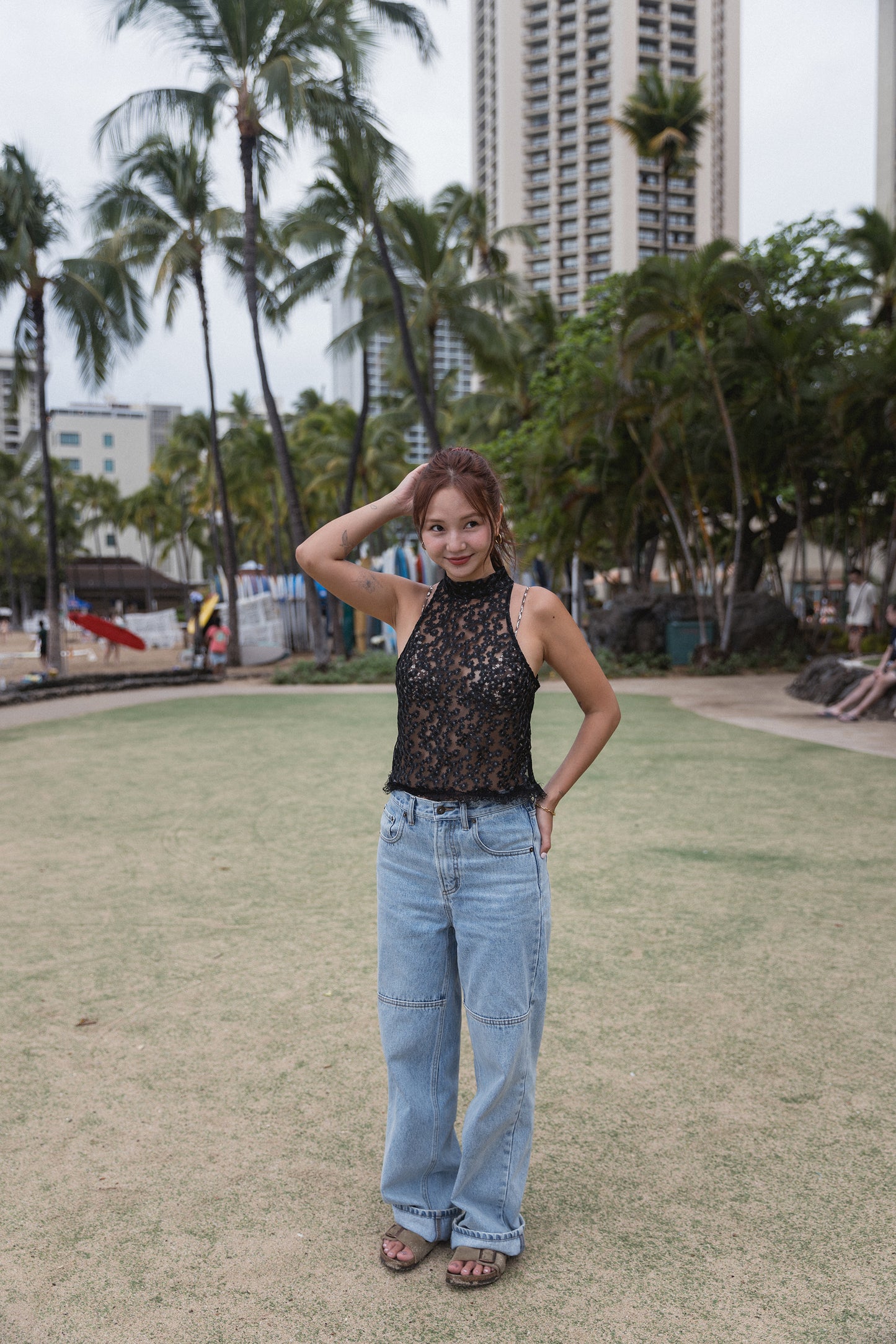 High-rise wide Denim