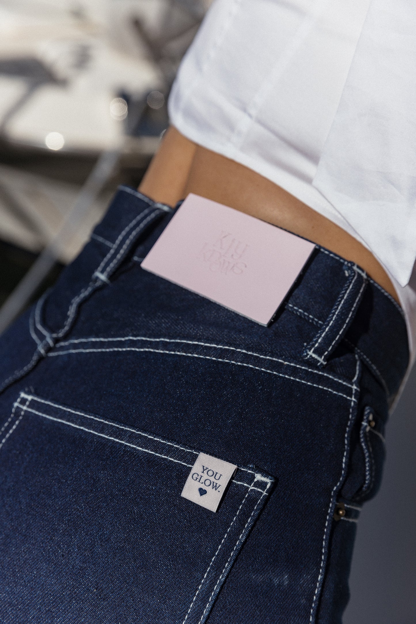 High-rise wide Denim