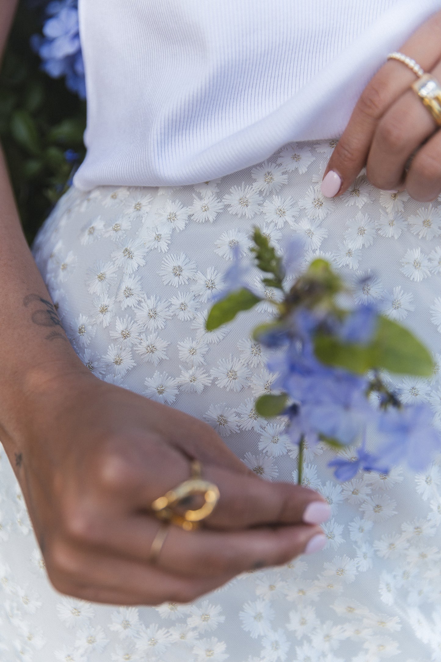 Flower lace skirt