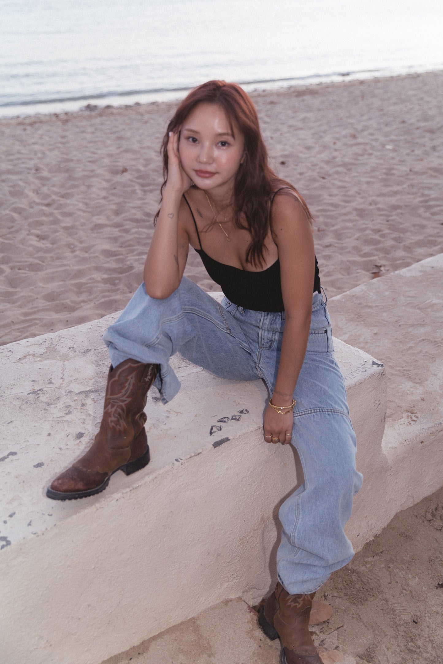 High-rise wide Denim