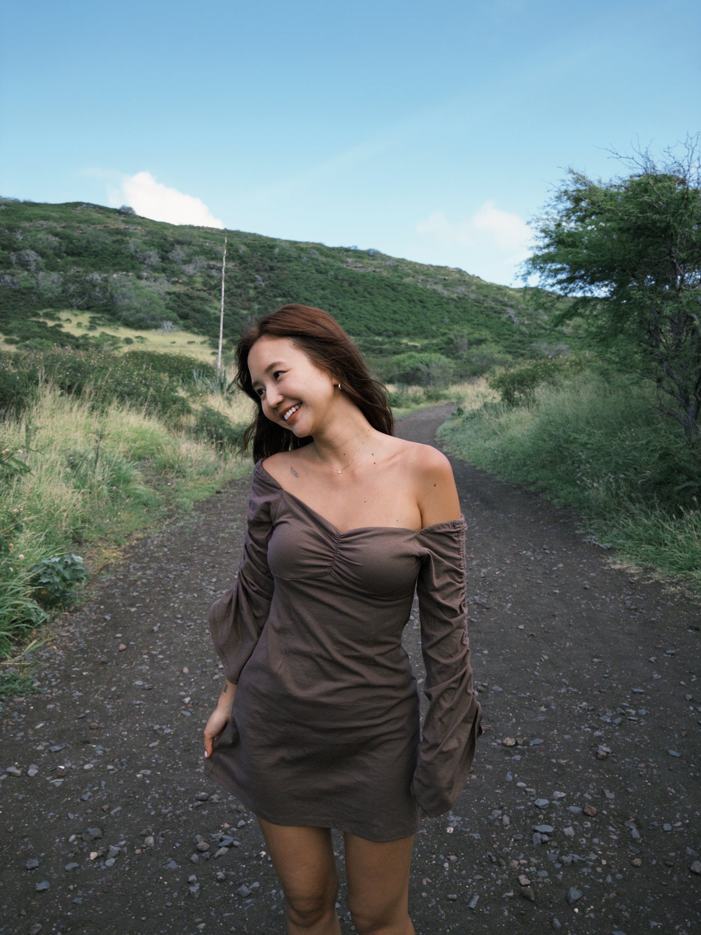 Beachy shirring dress